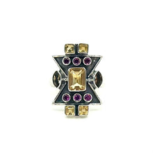 Load image into Gallery viewer, Nicky Butler SS Citrine Multi Gem Deco Ring