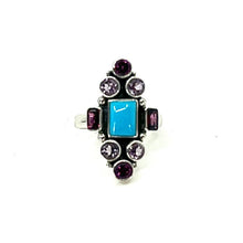 Load image into Gallery viewer, Nicky Butler SS Turquoise Multi Gem Ring