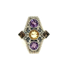 Load image into Gallery viewer, Nicky Butler SS Amethyst Multi Gem Crest Ring