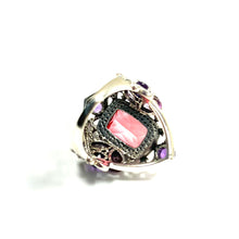 Load image into Gallery viewer, Nicky Butler SS Watermelon Quartz Multi Gem Shield Butterfly Ring