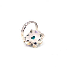 Load image into Gallery viewer, Nicky Butler SS Turquoise Multi Gem Square Ring