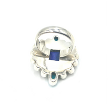 Load image into Gallery viewer, Nicky Butler SS Lapis Lazuli Multi Gem Mandala Ring