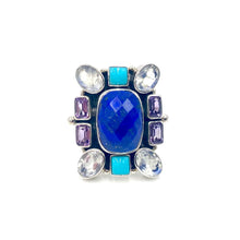 Load image into Gallery viewer, Nicky Butler SS Lapis Lazuli Multi Gem Bold Ring