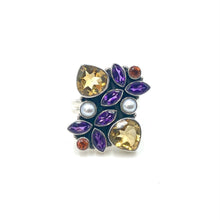 Load image into Gallery viewer, Nicky Butler SS Citrine Multi Gem Offset Ring
