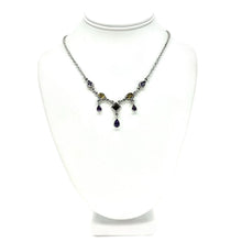 Load image into Gallery viewer, Nicky Butler SS Amethyst Multi Gem Pear Drop Necklace