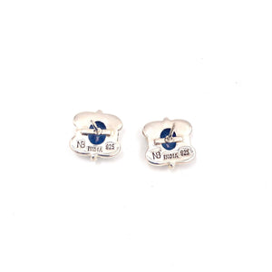 Nicky Butler SS Blue Quartz Scroll Stud Earrings