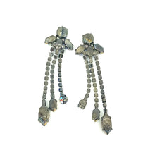 Load image into Gallery viewer, Nicky Butler Fashion Blue &amp; Multi Crystal Chandelier Drop Earrings