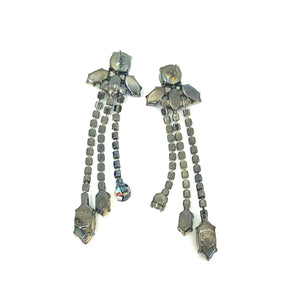 Nicky Butler Fashion Blue & Multi Crystal Chandelier Drop Earrings