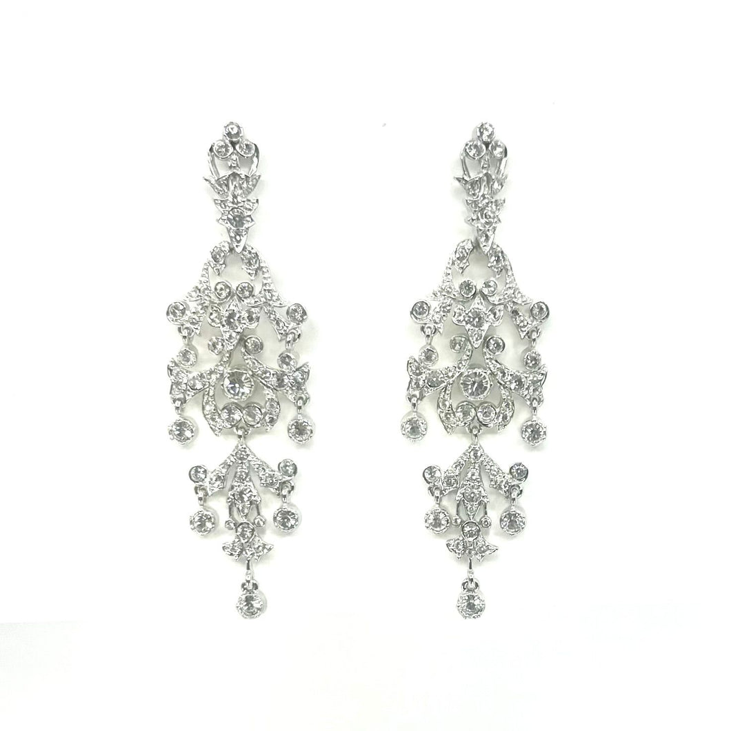 Nicky Butler Fashion Clear Crystal Chandelier Drop Earrings