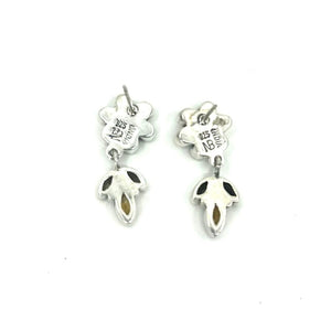 Nicky Butler SS Citrine Multi Gem Flower Earrings