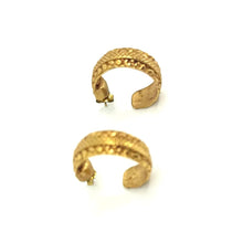 Load image into Gallery viewer, Nicky Butler Fashion Gold-Tone Relic Hoop Earrings