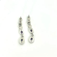 Load image into Gallery viewer, Nicky Butler SS Amethyst Multi Gem Oval Drop Earrings