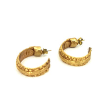 Load image into Gallery viewer, Nicky Butler Fashion Gold-Tone Relic Hoop Earrings