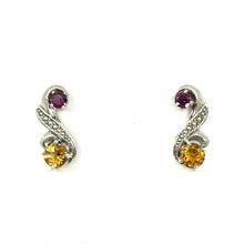 Load image into Gallery viewer, Nicky Butler SS Citrine Multi Gem Leaf Earrings