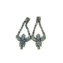 Load image into Gallery viewer, Nicky Butler Fashion Green Multi Crystal Door Knocker Earrings