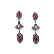 Load image into Gallery viewer, Nicky Butler Fashion Red &amp; Multi Crystal Marquise Drop Earrings