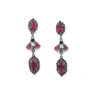 Nicky Butler Fashion Red & Multi Crystal Marquise Drop Earrings