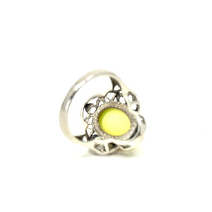 Nicky Butler SS Peri Chalcedony Cabochon Filigree Ring