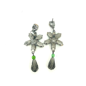 Nicky Butler Fashion Green & Multi Color Crystal Flower Drop Earrings