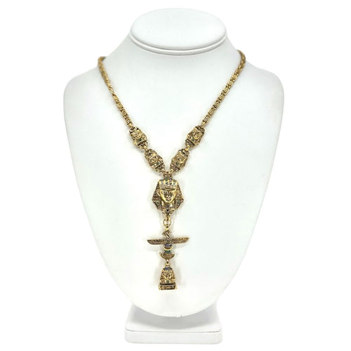 Nicky Butler Fashion Gold-Tone Pharaoh & Phoenix Necklace