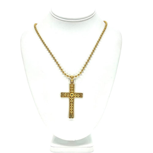 Nicky Butler Fashion Gold-Tone Bead Cross Necklace