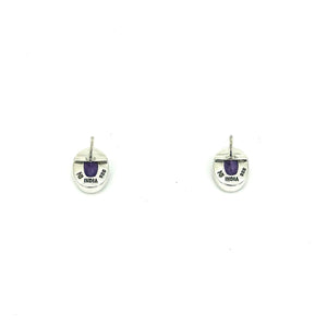 Nicky Butler SS Amethyst Oval Stud Earrings