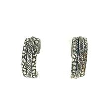 Load image into Gallery viewer, Nicky Butler Fashion  Pewter-Tone Relic Hoop Earrings