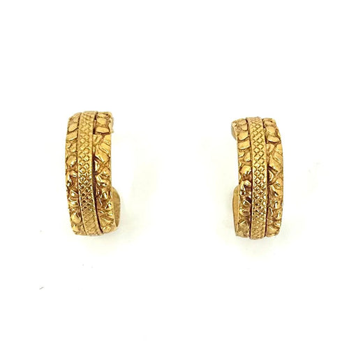Nicky Butler Fashion Gold-Tone Relic Hoop Earrings
