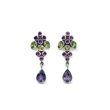 Load image into Gallery viewer, Nicky Butler SS Amethyst Pear Drop Earrings