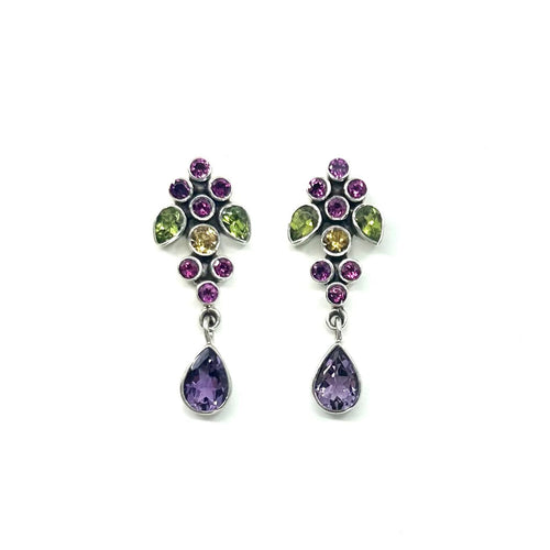 Nicky Butler SS Amethyst Pear Drop Earrings