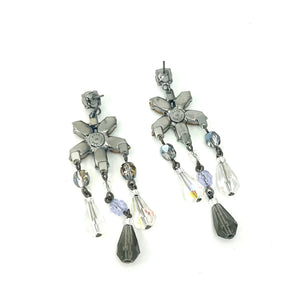 Nicky Butler Fashion Smokey & Multi Color Crystal Chandelier Drop Earrings