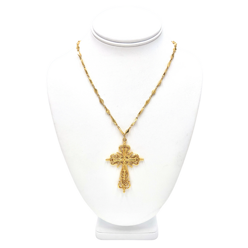 Nicky Butler Fashion Gold-Tone Renaissance Cross Necklace