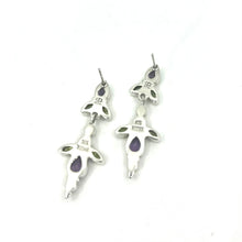 Load image into Gallery viewer, Nicky Butler SS Amethyst Multi Gem Drop Earrings