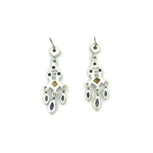 Nicky Butler SS Amethyst Multi Gem Drop Earrings