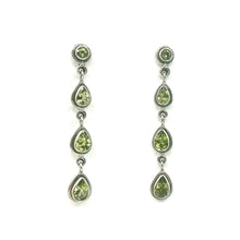 Load image into Gallery viewer, Nicky Butler SS Peridot Gem Lineal Drop Earrings