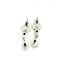 Load image into Gallery viewer, Nicky Butler SS Amethyst Multi Gem Pear Drop Earrings