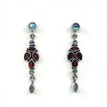 Load image into Gallery viewer, Nicky Butler SS Garnet Multi Gem Drop Earrings