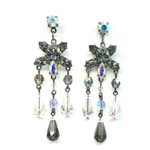 Load image into Gallery viewer, Nicky Butler Fashion Smokey &amp; Multi Color Crystal Chandelier Drop Earrings