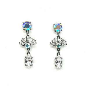 Nicky Butler Fashion Aurora Borealis & Clear Crystal Marquise Drop Earrings