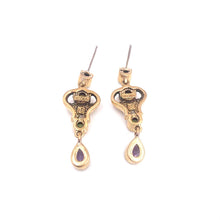 Load image into Gallery viewer, Nicky Butler Bronze Amethyst Multi Gem Nouveau Drop Earrings