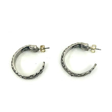 Load image into Gallery viewer, Nicky Butler Fashion  Pewter-Tone Relic Hoop Earrings