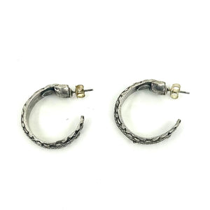 Nicky Butler Fashion  Pewter-Tone Relic Hoop Earrings