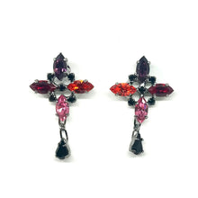 Load image into Gallery viewer, Nicky Butler Fashion Red &amp; Multi Crystal Drop Earrings (Copy)