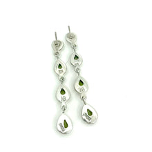 Load image into Gallery viewer, Nicky Butler SS Peridot Gem Lineal Drop Earrings