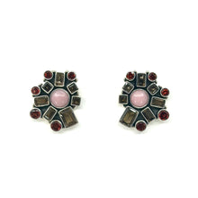 Load image into Gallery viewer, Nicky Butler SS Pink Opal Multi Gem Clip Earrings