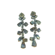 Load image into Gallery viewer, Nicky Butler Fashion Blue &amp; Multi Crystal Chandelier Drop Earrings