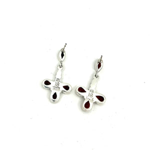 Nicky Butler SS Garnet Multi Gem Drop Earrings