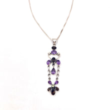 Load image into Gallery viewer, Nicky Butler SS Amethyst Multi Gem Swing Drop Pendant