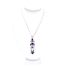 Load image into Gallery viewer, Nicky Butler SS Amethyst Multi Gem Swing Drop Pendant