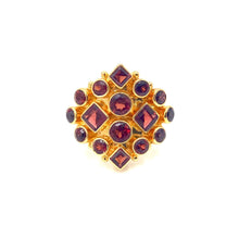 Load image into Gallery viewer, Nicky Butler Vermeil Garnet Gem Mosaic Ring